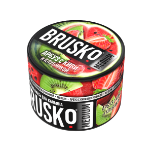 Табак Brusko Medium, 50гр "Арбуз с киви и клубникой"