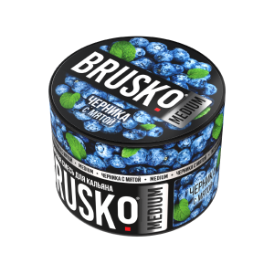 Табак Brusko Medium, 50гр "Черника с мятой"